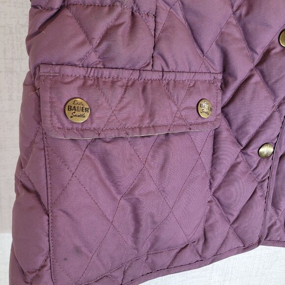 Eddie Bauer Goose Down Vest Womens Medium Purple Puffer Full Zip Quilted Pockets - Picture 7 of 10